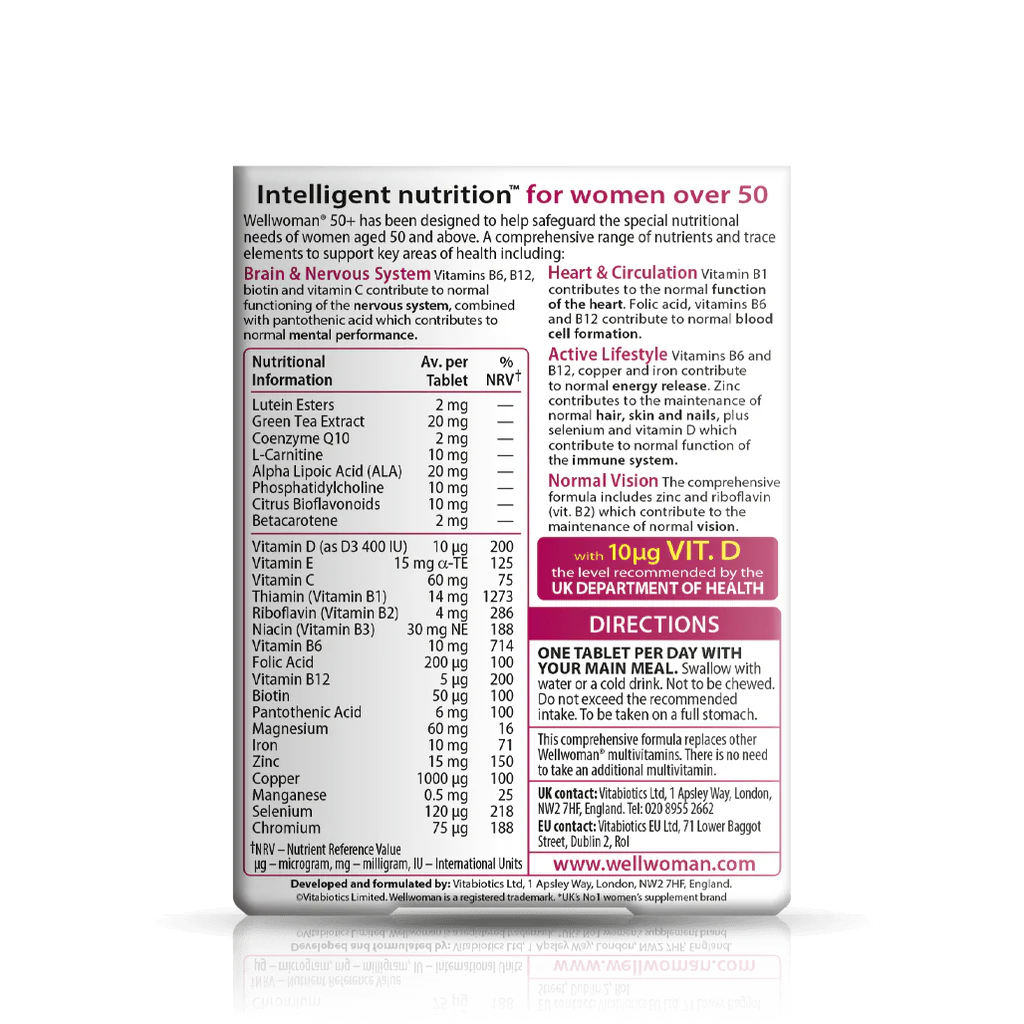 Intellignet Nutrition for Women Over 50 - Wellwoman Tablets in Pakistan