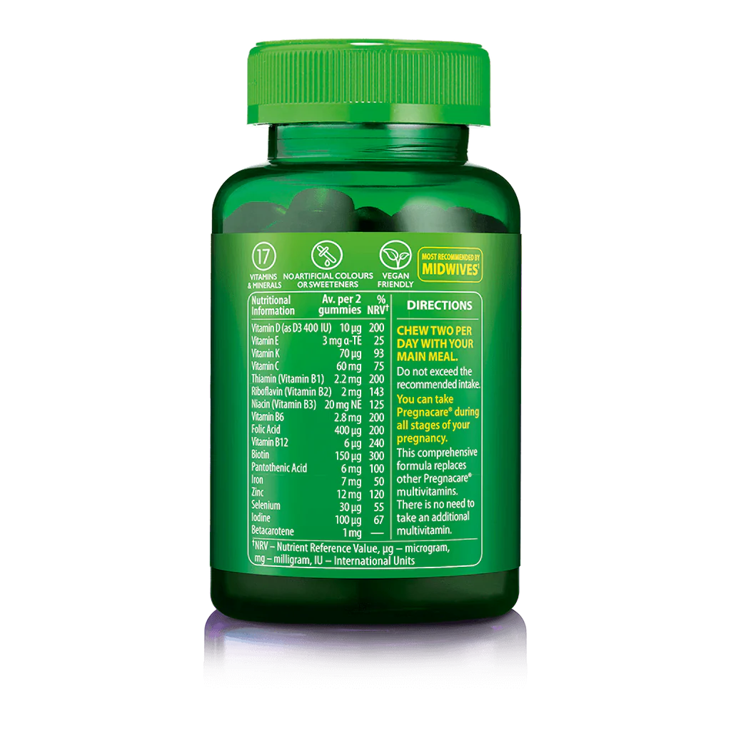 Multivitamin Gummies Green Bottle with text