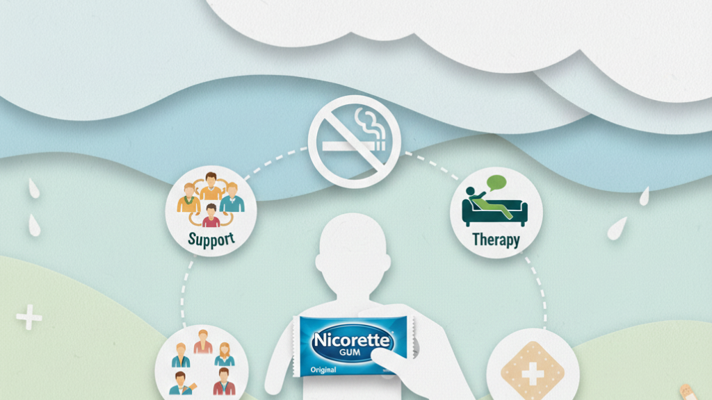 Combining Nicorette Gum with Other Smoking Cessation Strategies (Support, Therapy, Patches)