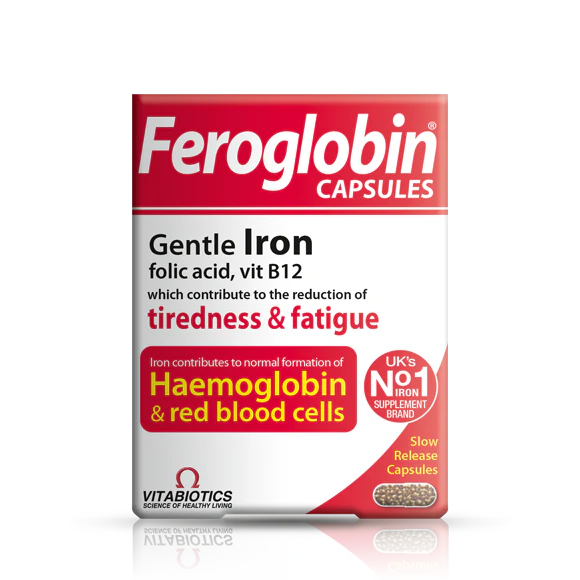 Feroglobin Capsules by Vitabiotics Red Box Pack 