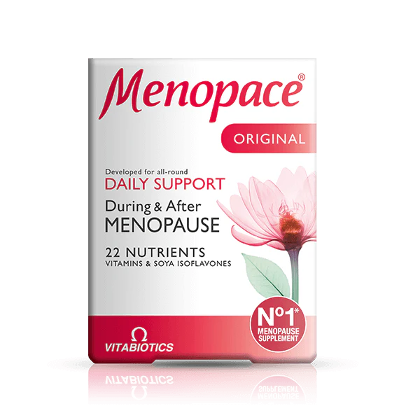 Packaging of Vitabiotics Menopace Original, a supplement for menopausal support
