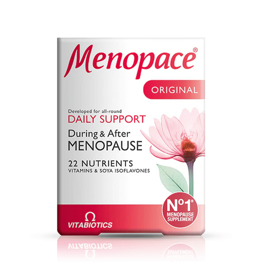 Packaging of Vitabiotics Menopace Original, a supplement for menopausal support