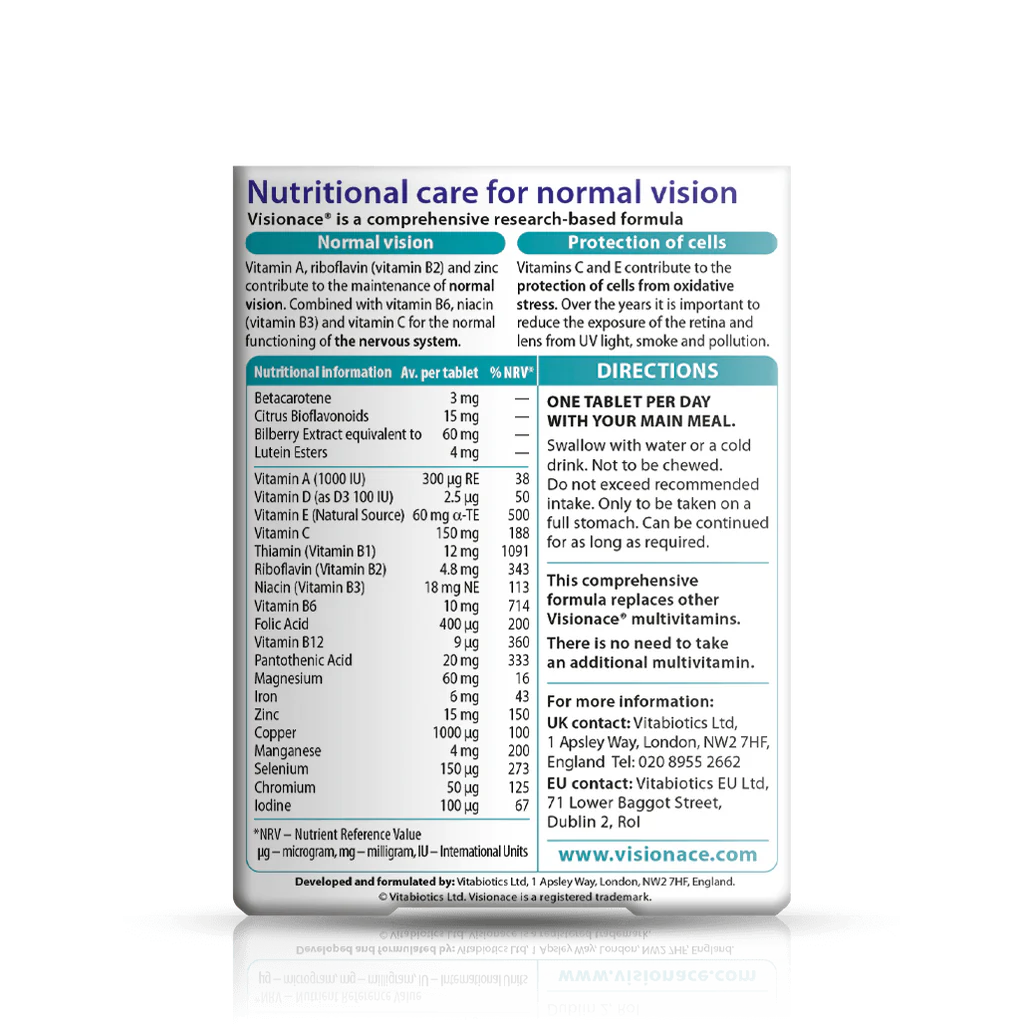 Nutritional care for normal vision - Box Guidelines 