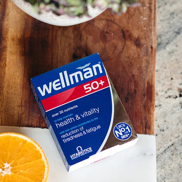 Wellman 50+ with over 30 nutrients for health and vitality